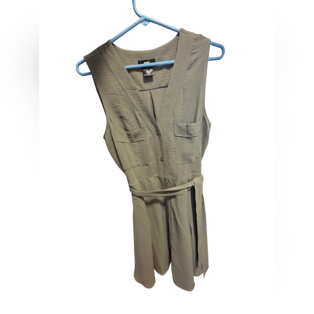 Dkny Olive Green Button Down Dress - Picture 3 of 4